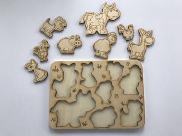 Kits puzzle - Farm Animals - oiled